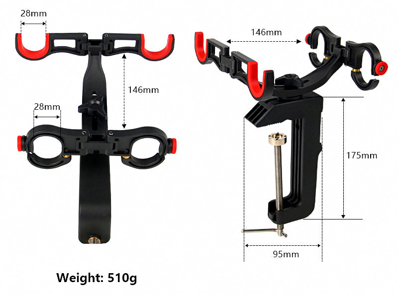 Double Rod Holder for Boat Fishing, ABS – product photo