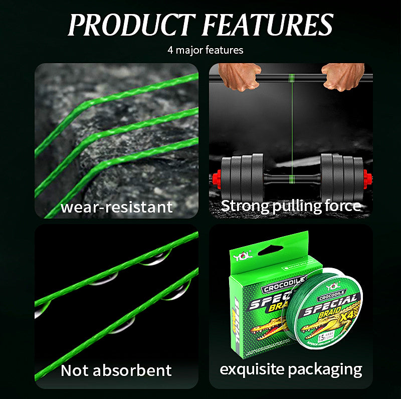 X4 Braided PE Fishing Line, 100 m (109 yd), 9 Colors – product photo