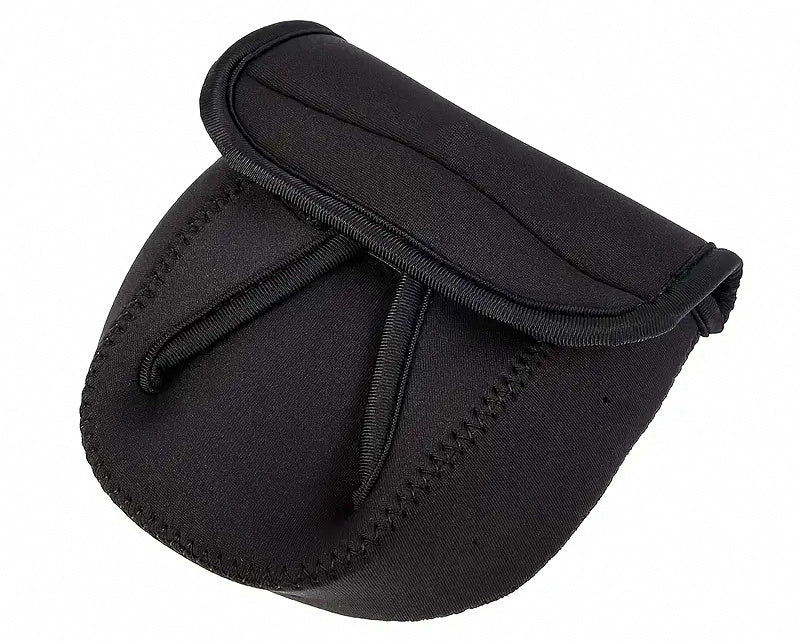 Neoprene Spinning Reel Cover Bag, Black, S/M/L – product photo