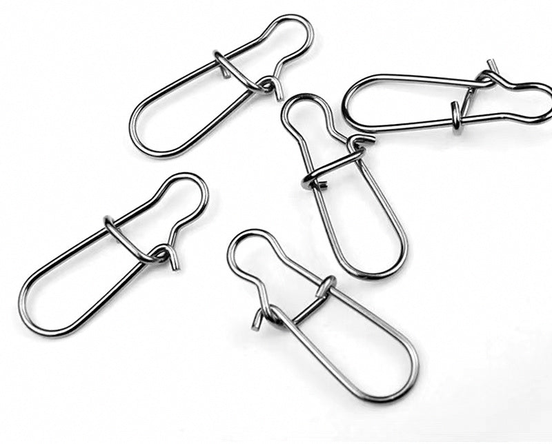 Stainless Steel Fishing Snaps, Teardrop Shape, Size 000–8 – product photo