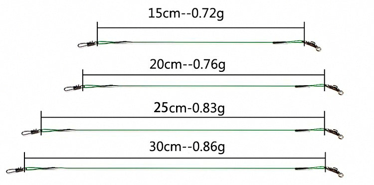 Stainless Steel Wire Leader, 15–30 cm (5.9–11.8 in) – product photo