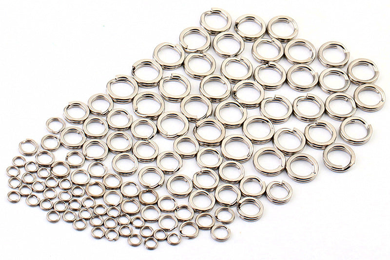Flattened Double Split Rings, Size 00–8, Lure Connectors – product photo