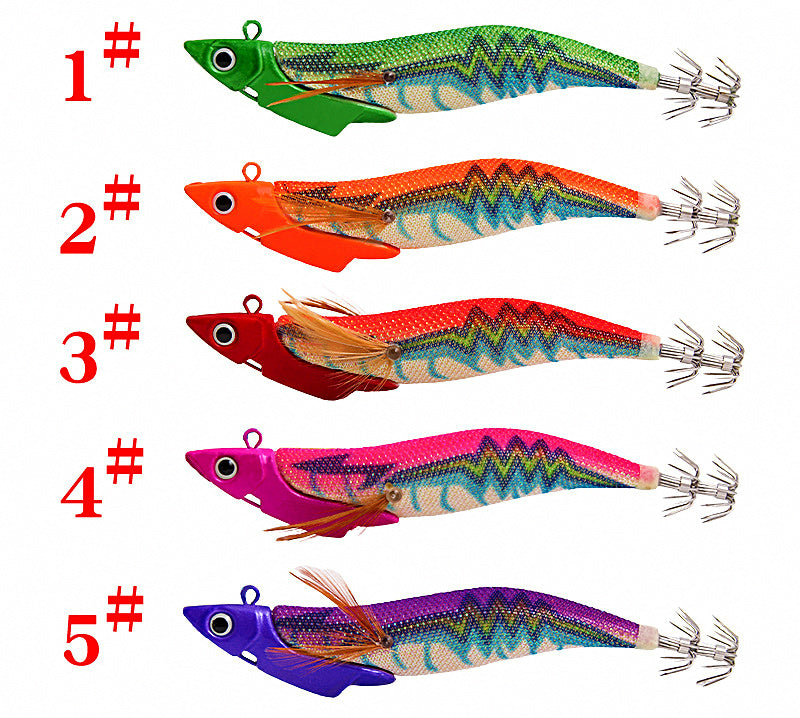 Glow Wood Shrimp Squid Jig, 13.4 cm (5.3 in), 38.5 g (1.4 oz) – product photo