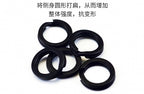Stainless Steel Double Ring Connectors, Black, 10-Pack – product photo
