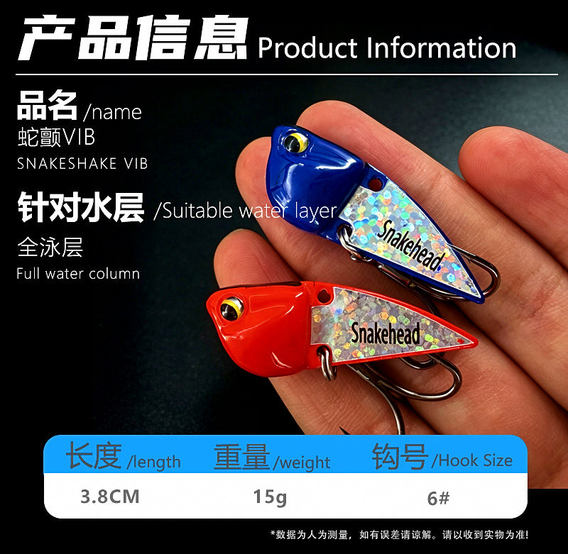 Sinking Metal VIB Blade Bait, Slim Vibrating Lure – product photo