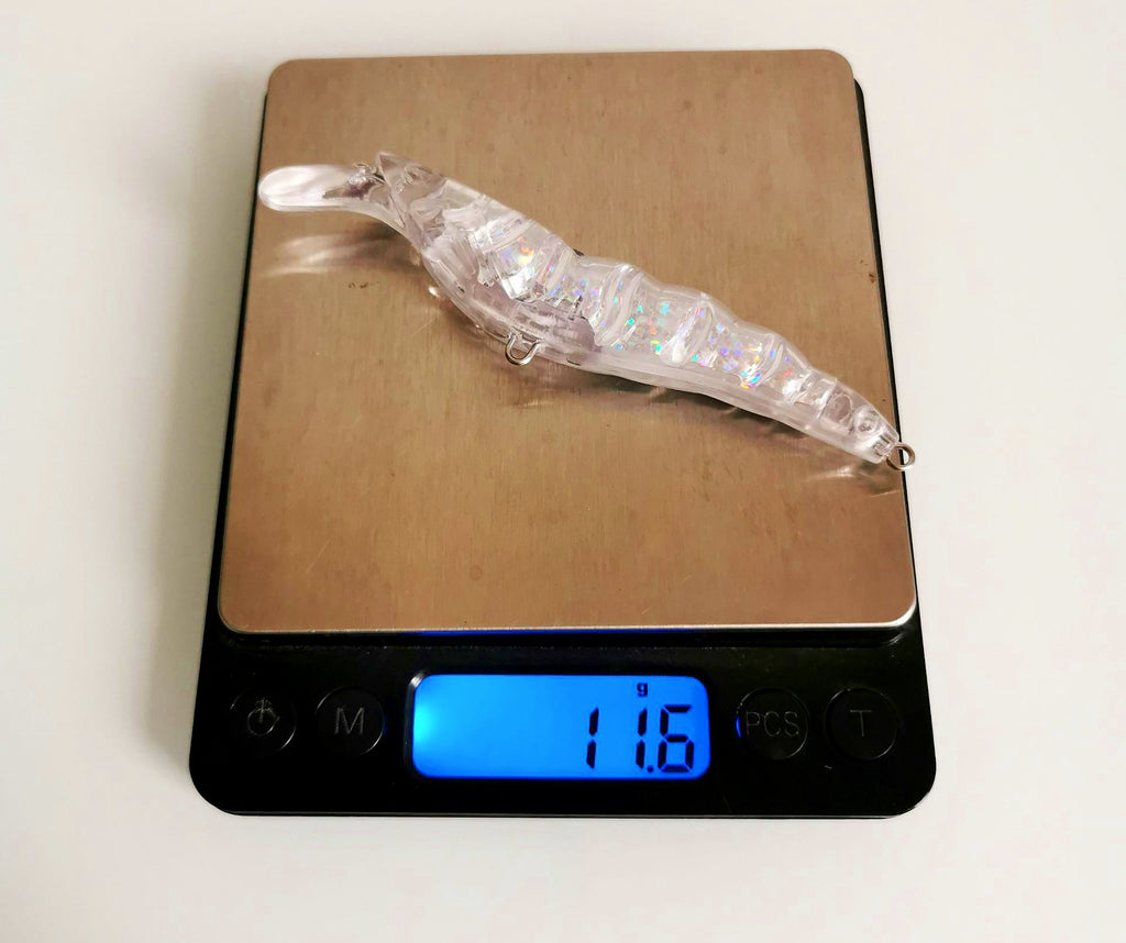 Clear Sinking Shrimp Lure Blank, 10 cm (3.9 in), 11.6 g (0.4 oz) – product photo