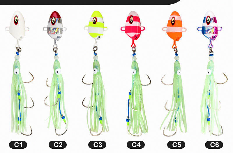 Glow Slow Pitch Jig with Squid Hook, 100–300 g (3.5–10.6 oz) – product photo