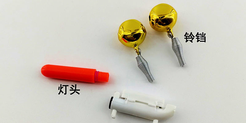 Clip-On LED Rod Tip Light with Bell, Night Fishing – product photo