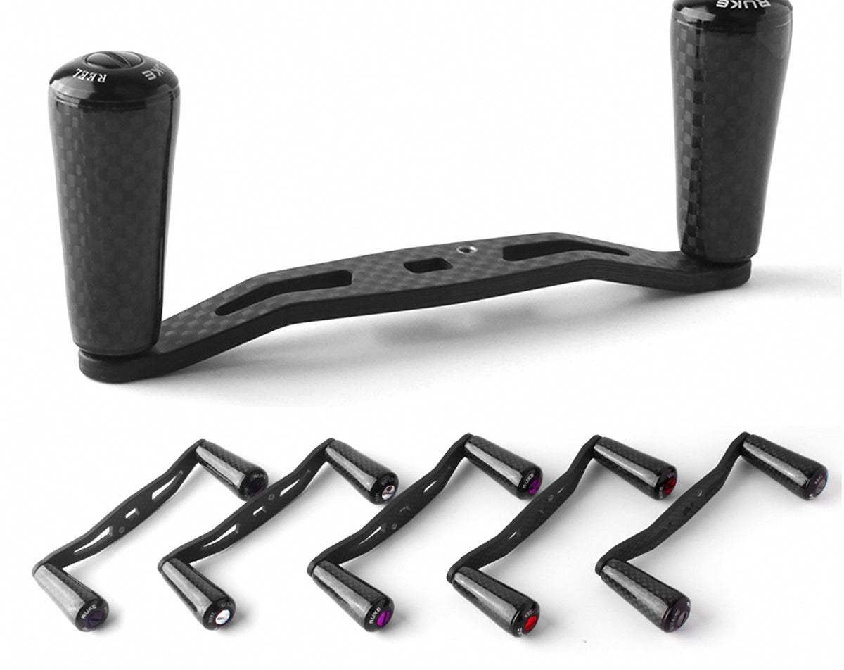 Carbon Fiber Double Handle for Baitcasting Reel, Round Knob – product photo