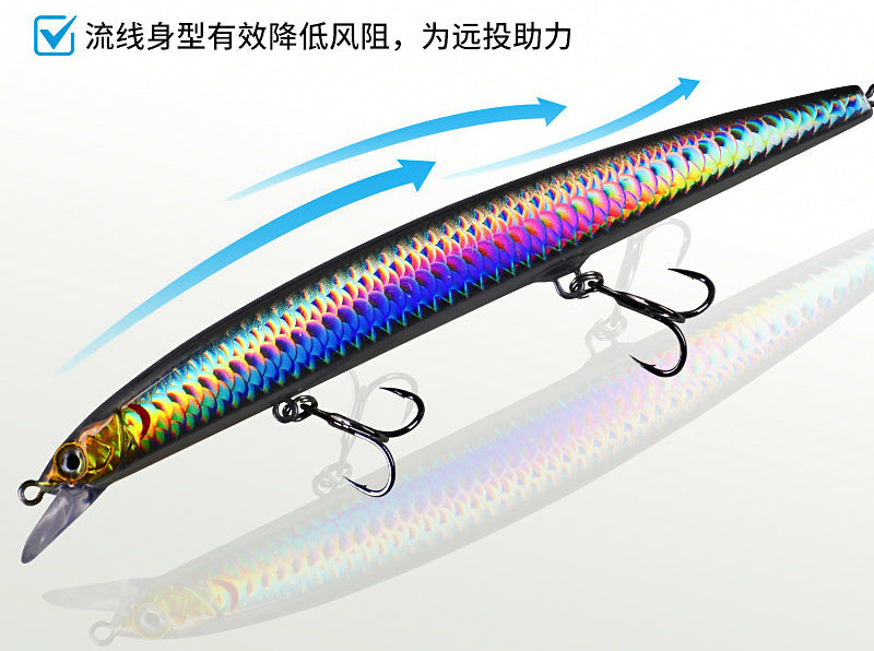 Floating Minnow Hard Bait, 15 cm (5.9 in), 22 g (0.8 oz) – product photo