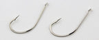 White Maruseigo Barbed Hooks, Long Shank Offset – product photo