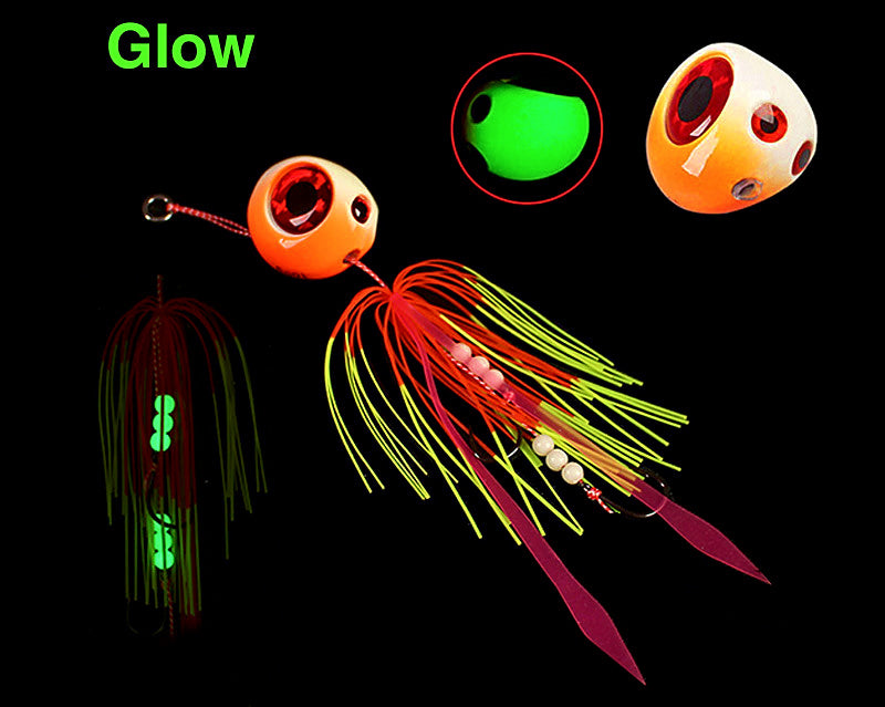 Glow Slow Pitch Jig with Assist Hook, 60–300 g (2.1–10.6 oz) – product photo