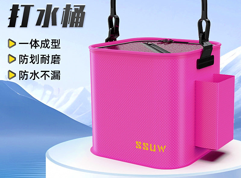 Collapsible EVA Fishing Bucket, 20 cm or 24 cm (7.9 / 9.4 in) – product photo