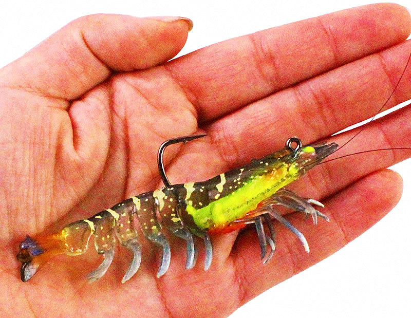 Weighted Soft Shrimp Lure with Hook, 8–21 g (0.28–0.74 oz) – product photo