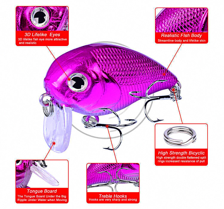 Compact Minnow Hard Bait, 4.5 cm (1.8 in), 7.2 g (0.25 oz) – product photo