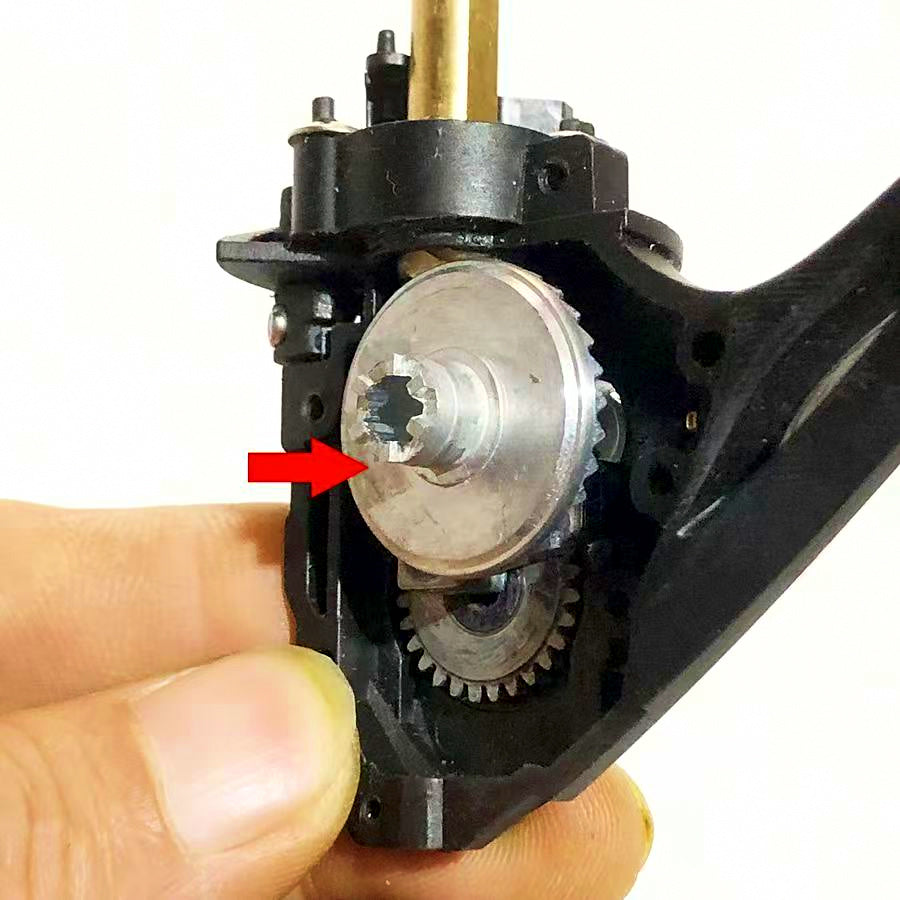 Spinning Reel Repair Part – Brass Gear, Arm Shaft, Slider – product photo