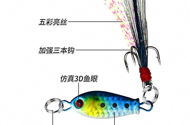 Fish Scale Micro Jig, 5 g (0.18 oz) Sinking Casting Jig – product photo