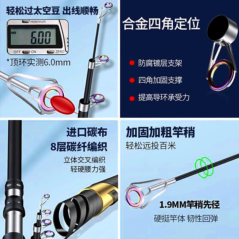 Carbon Surf Casting Rod, 2.1–4.5 m (6.9–14.8 ft) – product photo