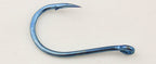 Blue Offset Barbed Eyed Hooks, Bulk Pack, Sizes 1–16 – product photo