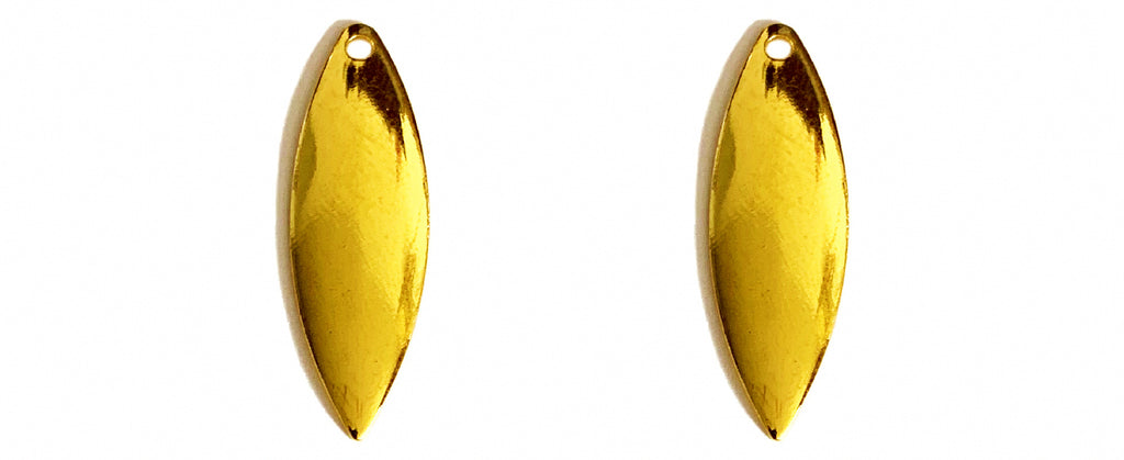 Willow Leaf Spinner Blades for DIY Lures, Gold/Silver/Copper – product photo