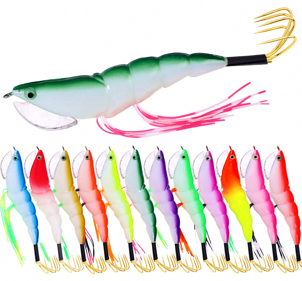 Wood Shrimp Squid Jig, 12 cm, 17.2 g (0.6 oz) – product photo