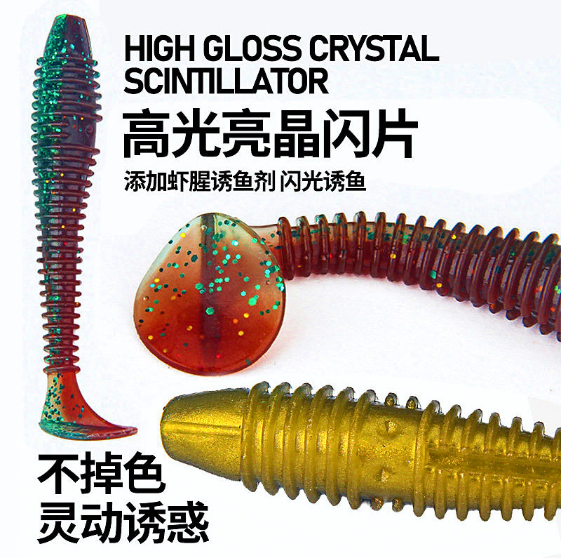 Lead Jig Head Hooks with T-Tail Soft Baits, 3.5–14 g (0.12–0.49 oz)