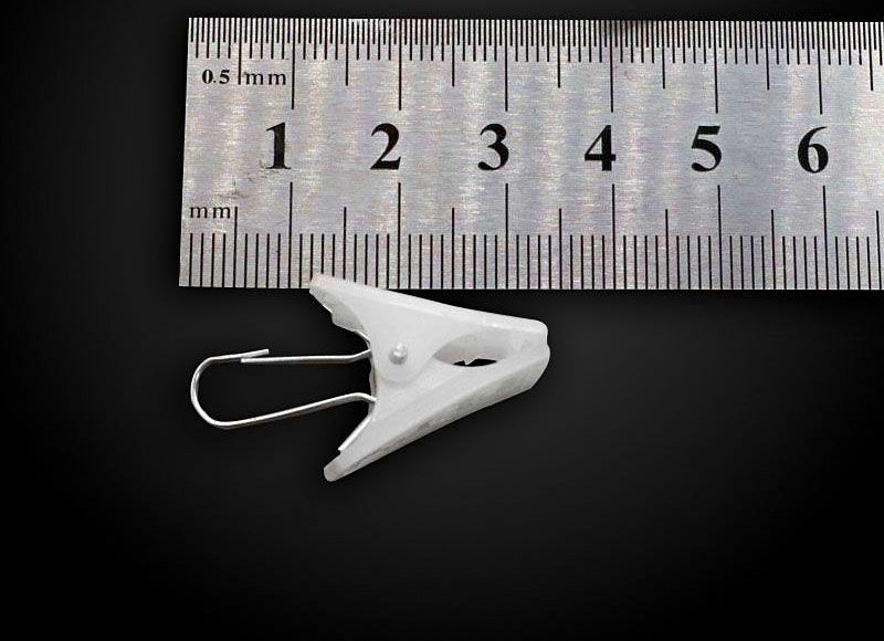 White Plastic Snap Clips, Pack of 10, 30 or 50 – product photo