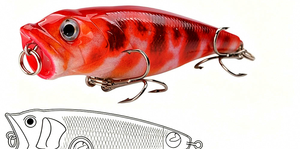 Surface Popper Lure, 6.5 cm (2.6 in) 7.2 g (0.25 oz) – product photo