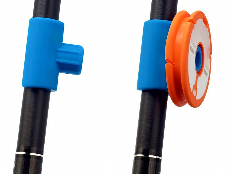 Silicone Spool Connector & Line Winding Spool, Assorted Colors – product photo