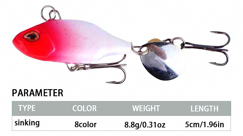 VIB Blade Bait Lure, 5 cm (2 in), 8.8 g (0.31 oz) – product photo