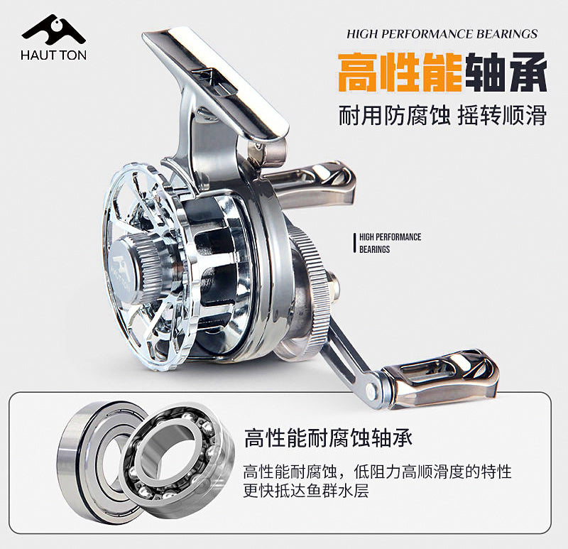 Raft Ice Fishing Reel, Double-Arm High-Foot, Left or Right Hand – product photo