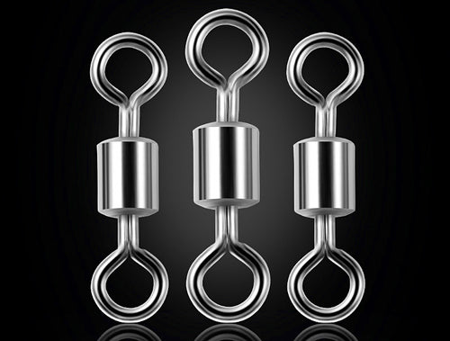 Stainless Steel Figure-8 Swivels, Sizes 2–14, 50 or 100 Pack – product photo