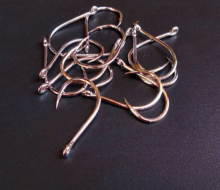 Barbed Ringed Fishing Hooks, Reinforced, Sizes 0.3–12 – product photo