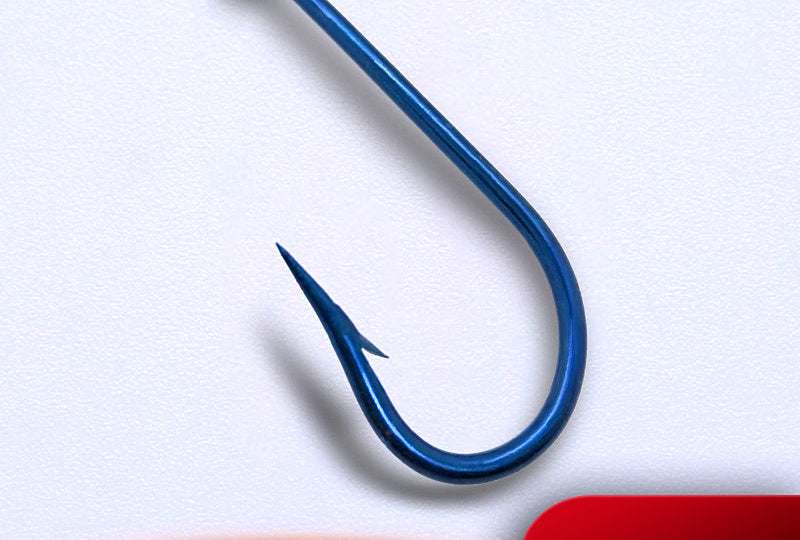 Long Shank Ring Eye Saltwater Hook, Barbed, Sizes 1–20 – product photo