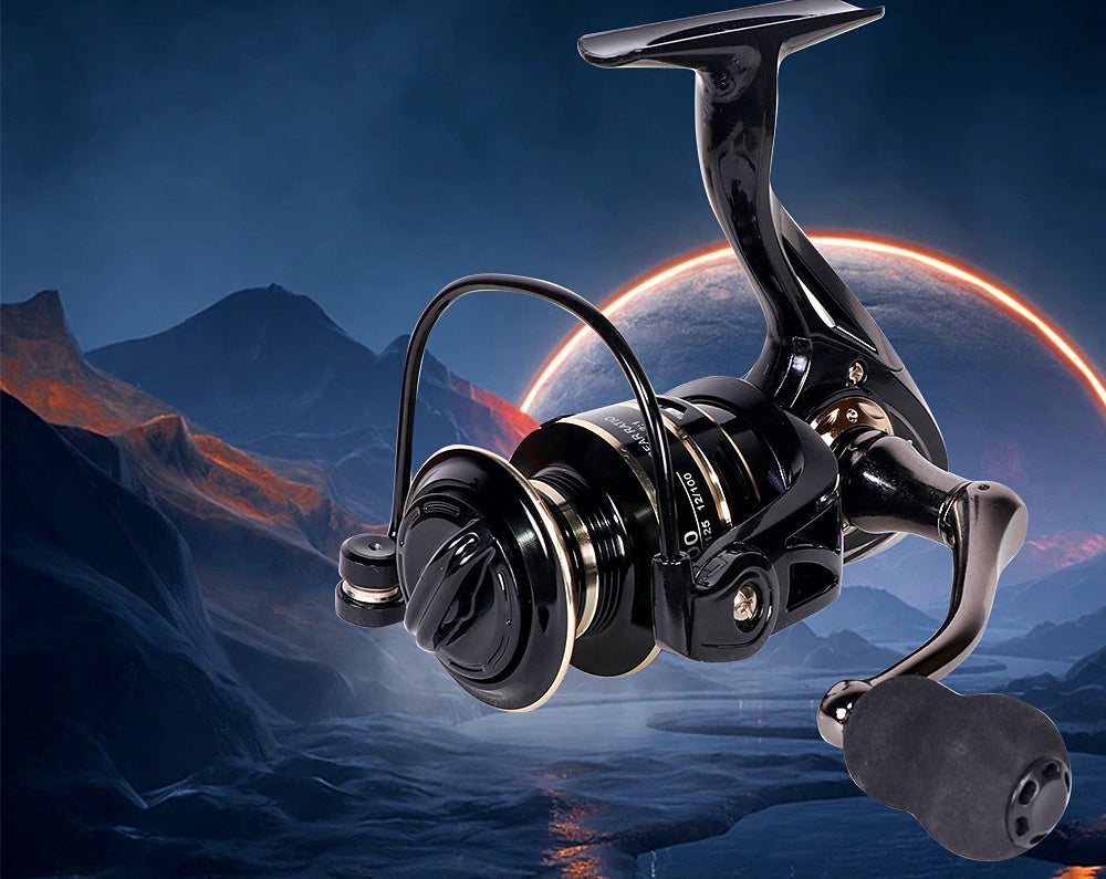 NX Long Cast Spinning Reel, Sizes 1000–7000, Black or Red – product photo