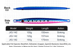 Speed Metal Jig, Fish Scale Finish, 100–160 g (3.5–5.6 oz) – product photo