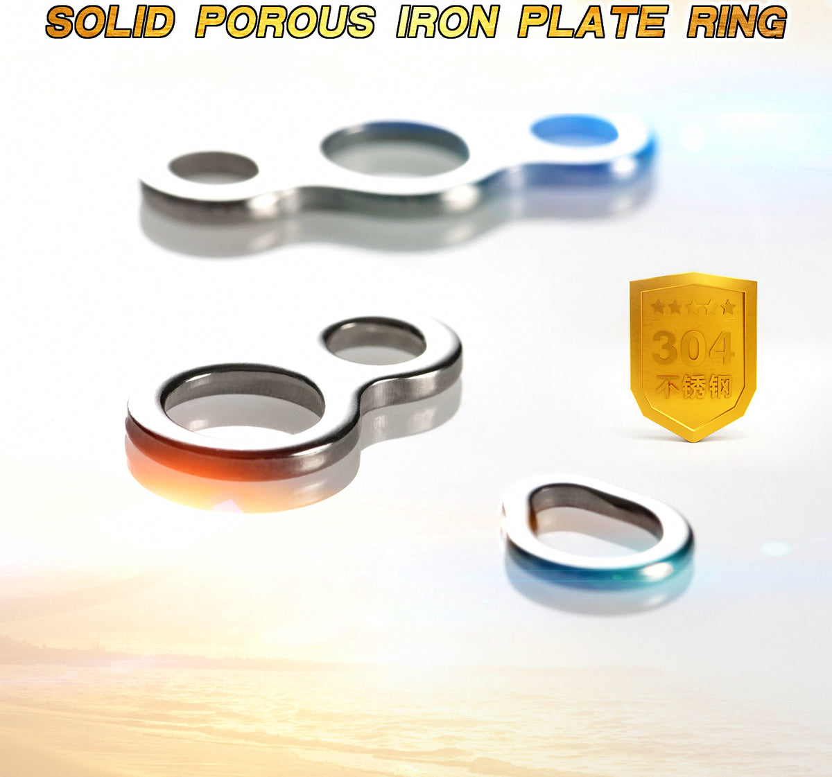 Stainless Steel Jig Connector Rings, Pear, 2-Hole & 3-Hole – product photo