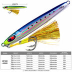 Fast-Sinking Glow Metal Jig, 30–150 g (1.1–5.3 oz)