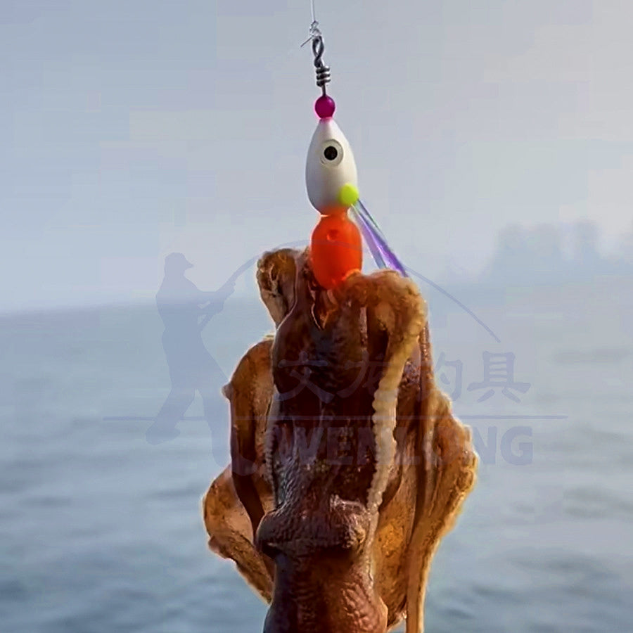 Glow Octopus & Squid Jig Set, 5 Colors in Box – product photo