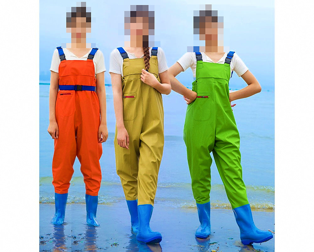 Women's Half-Body Waders with Boots, Waterproof Wading Pants – product photo