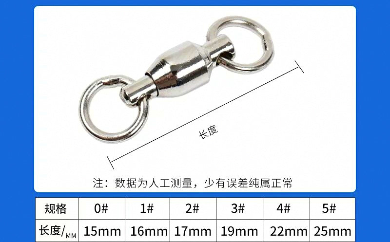Big Game Bearing Swivel with Figure-Eight Ring, Sizes 1–8 – product photo