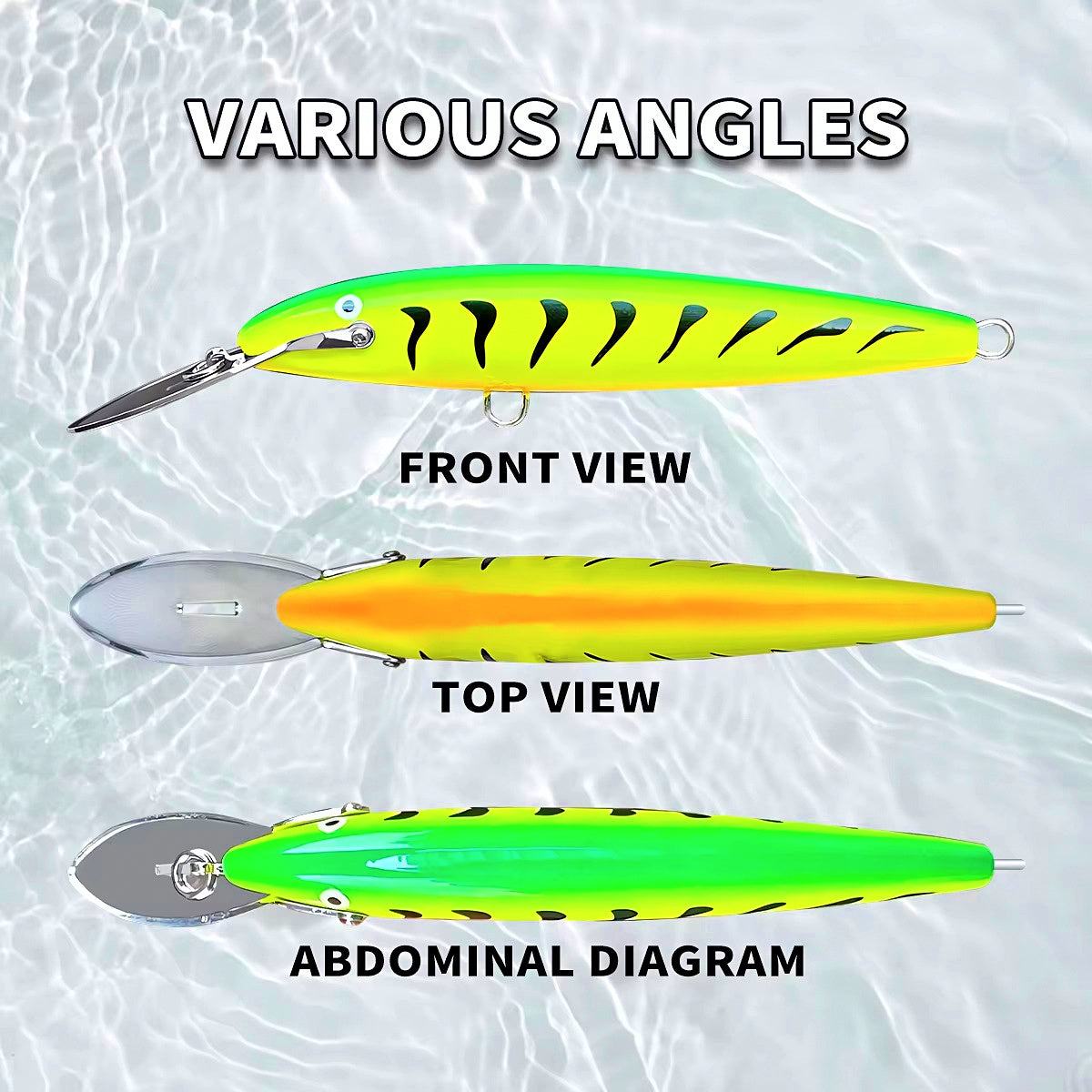 Long Lip Sinking Minnow Lure, 117 mm (4.6 in), 29 g (1 oz) – product photo