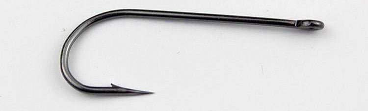 Long Shank Barbed Offset Hooks, Black, Bulk Pack – product photo