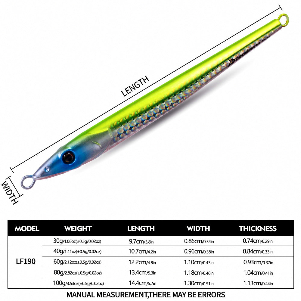 Fish-Scale Metal Casting Jig, 30–100 g (1.1–3.5 oz)
