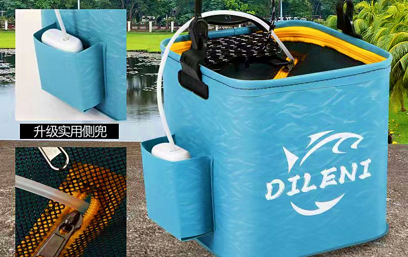 Foldable EVA Fishing Bucket, 7 L or 13 L (1.8 or 3.4 gal) – product photo
