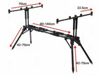 Aluminum Tripod Rod Rest Stand, Black (Small / Large) – product photo