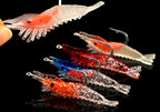 Lead-Weighted Soft Shrimp Lure, Rigged Hook, Glow Option – product photo