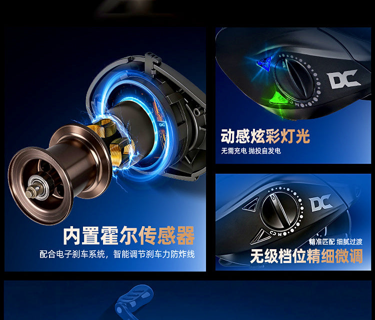 DC Baitcasting Reel with Electronic Brake, Left or Right Hand – product photo