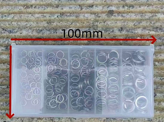 Stainless Steel Flattened Split Rings, 200 pcs – product photo