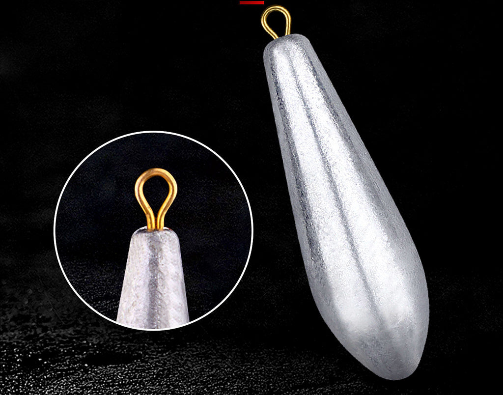 Willow Leaf Lead Sinkers with Ring, 0.35–3.53 oz (10–100 g) – product photo